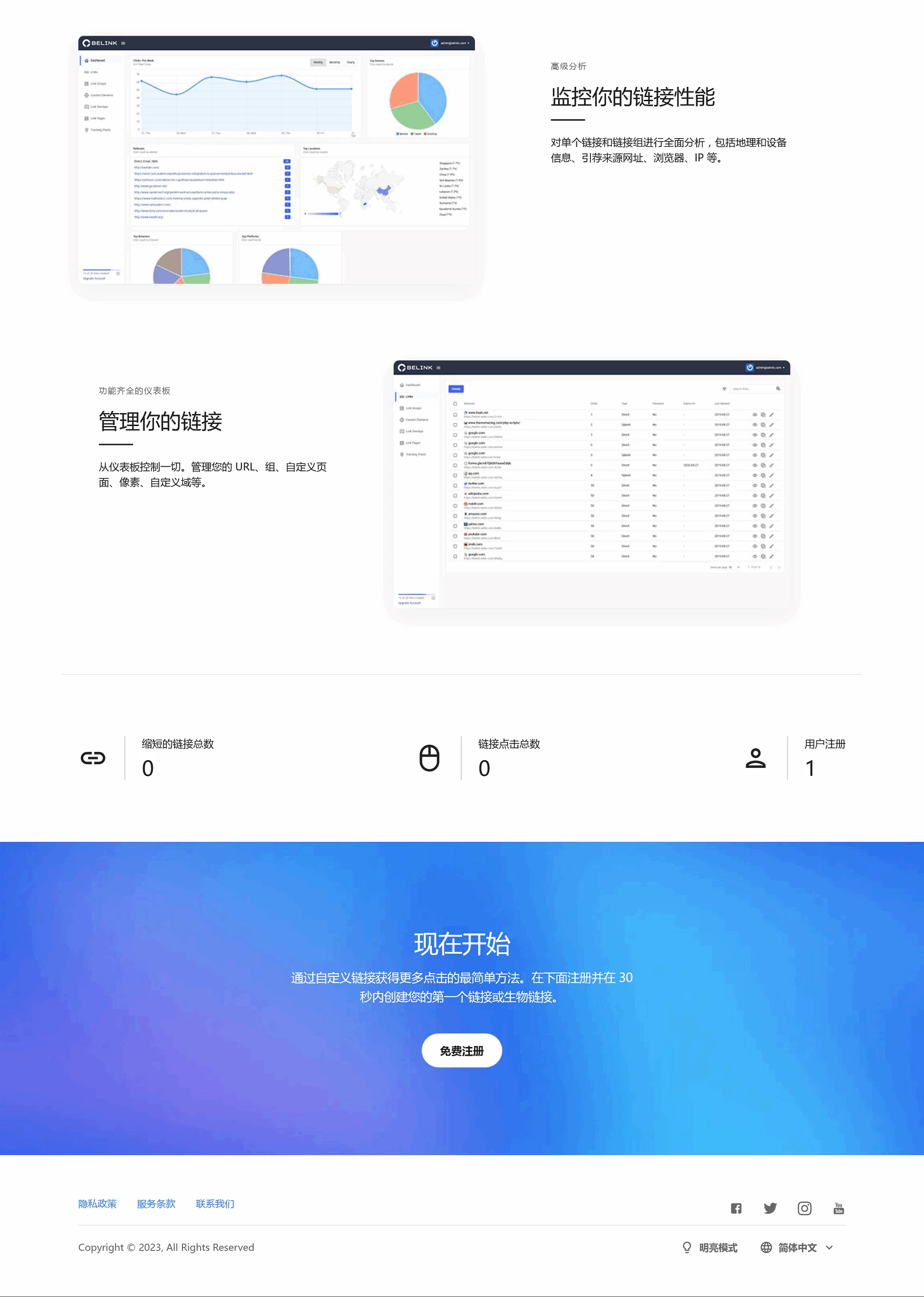 BeLink – 支持生成多种URL 缩短网址PHP源码