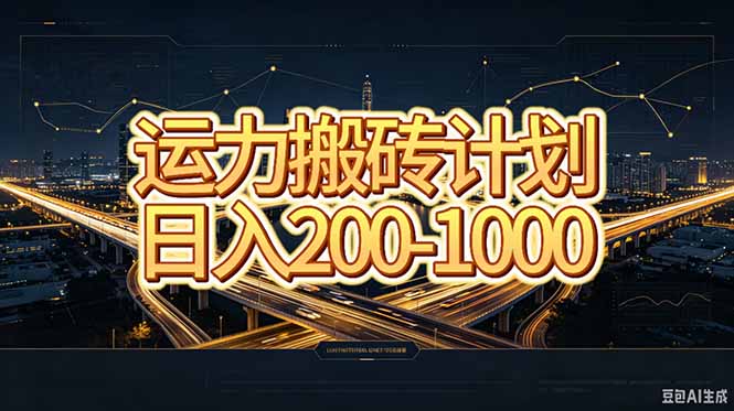 运力搬砖,风口项目。当日收益稳定200-1000。 每天仅需一小时,新人轻松上手。