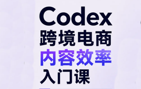 Codex跨境电商内容效率入门课