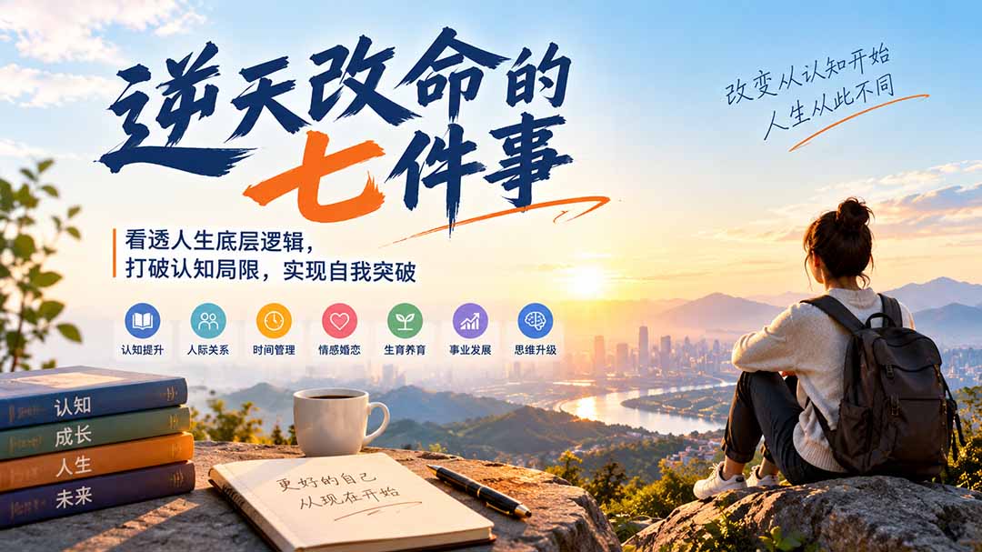 付费文章：逆天改命的七件事，看透人生底层逻辑，打破认知局限，实现自我突破