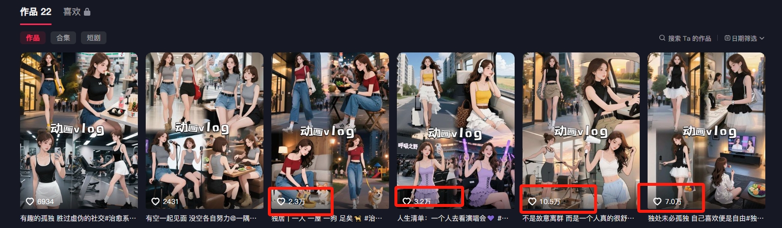 利用AI制作独居美女vlog短视频，零门槛轻松做爆款，22条作品涨粉33万