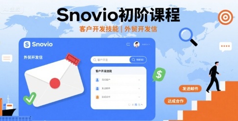 Snovio初阶课程，客户开发技能，外贸开发信
