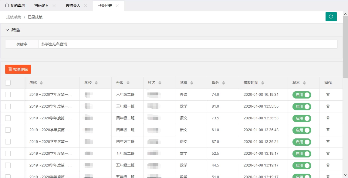 最新学生成绩管理系统源码 Thinkphp6框架