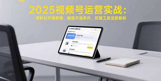 2025视频号运营实战：零粉丝开播策略，橱窗开通条件，剪辑工具深度解析