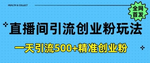 抖音直播间引流创业粉，一天引流500+精准创业粉