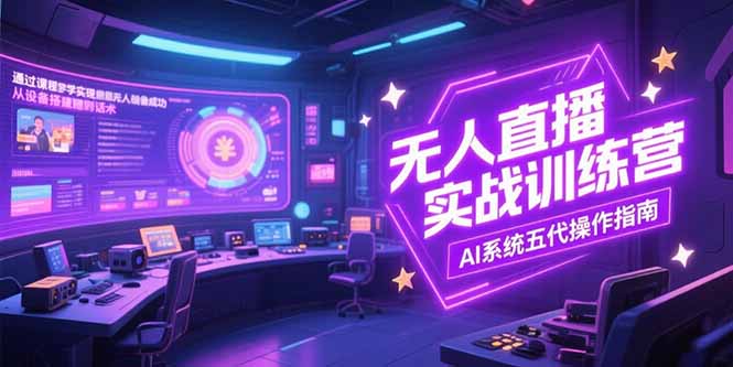 无人直播实操训练营，从设备搭建到话术，AI系统五代操作指南(7月更新