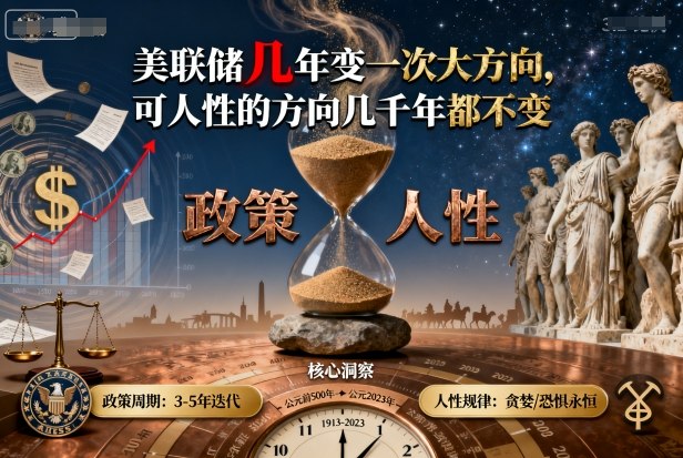 付费文章：美联储几年变一次大方向，可人性的方向几千年都不变