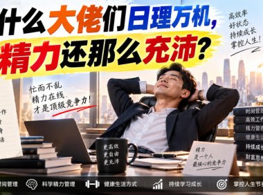 付费文章:为什么大佬们日理万机,精力还那么充沛?
