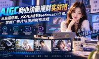 AIGC商业动画漫剧实战班-更新:从底层逻辑、JSON分镜到Seedance2.0生成,掌握广告片与漫剧制作流程