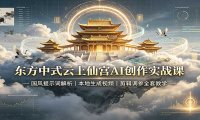 东方中式云上仙宫AI创作实战课:国风提示词解析,本地生成视频,剪辑调参全套教学
