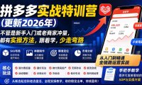 拼多多实战特训营(更新26年9月