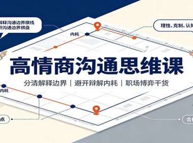 高情商沟通思维课:分清解释边界,避开辩解内耗,职场博弈干货