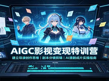 AIGC影视变现特训营:建立导演创作思维,剧本分镜剪辑,AI漫剧成片实操指南