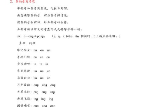 新一上语文第4单元（知识点）