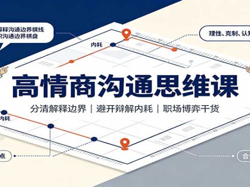 高情商沟通思维课：分清解释边界，避开辩解内耗，职场博弈干货