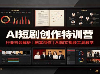 AI短剧创作特训营:行业机会解析,剧本创作,AI图文视频工具教学(文字版)