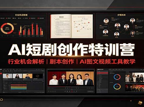 AI短剧创作特训营：行业机会解析，剧本创作，AI图文视频工具教学(文字版)