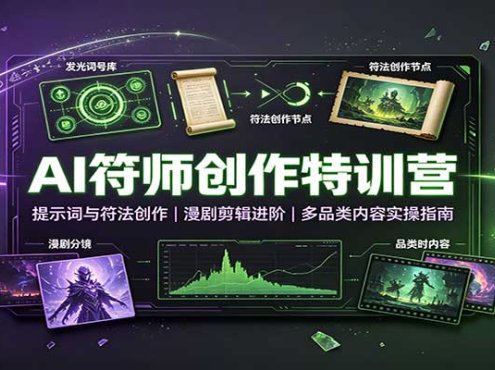 AI符师创作特训营：提示词与符法创作，漫剧剪辑进阶，多品类内容实操指南