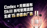 我把Amazon香水视频拆成Codex Skill:无限画布负责最后15秒