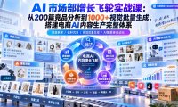 AI 市场部增长飞轮实战课:从200篇竞品分析到1000+视觉批量生成,搭建电商AI内容生产完整体系