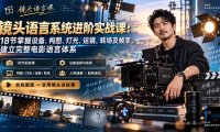 镜头语言系统进阶实战课:18节掌握设备、构图、灯光、运镜、转场及帧率,建立完整电影语言体系