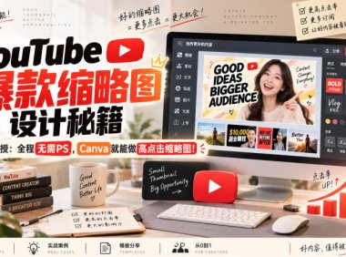 YouTube爆款缩略图设计秘籍,某油管大佬(610万订阅者)亲授,全程无需PS,Canva就能做高点击缩略图!【原创双语字幕】