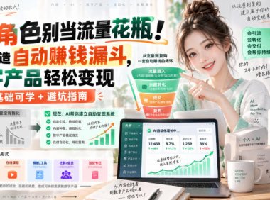 AI角色别当流量花瓶!教你打造自动賺钱漏斗,数字产品轻松变现(零基础可学+避坑指南)【原创双语字幕】