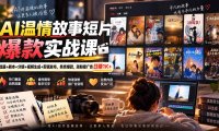 AI温情故事短片爆款实战课-更新|选题+剧本+分镜+视频生成+剪辑发布,条条爆款,涨粉接广告日赚1K+