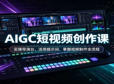 AIGC短视频创作课:实操导演台,活用提示词,掌握视频制作全流程