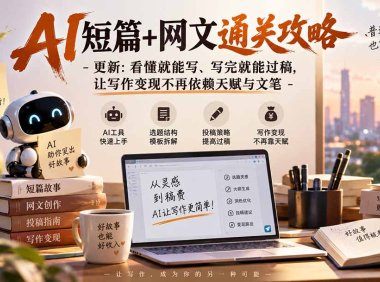 AI短篇+网文通关攻略-更新0921:看懂就能写、写完就能过稿,让写作变现不再依赖天赋与文笔