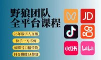 野狼团队2026新版全平台短视频带货教学,打开流量突破口,开始Ai带货(更新0925)