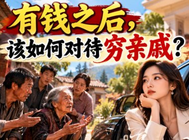 某公众号付费文章:有钱之后,该如何对待穷亲戚?