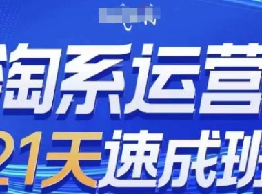 淘系运营21天速成班,0基础轻松搞定淘系运营,不做假把式,快速复制落地(更新26年9月)