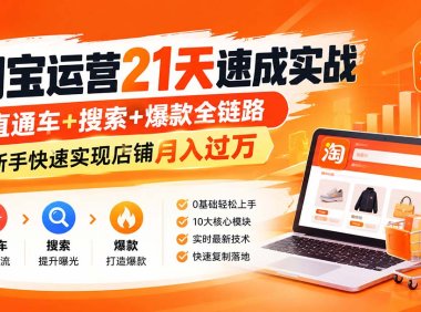 【无水印】淘宝运营 21天 速成实战(更新9月