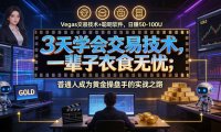 3天学会做交易，普通人快速成为操盘手” Vegas交易系统+聪明软件 ， 日赚50-1000U， 长期稳定，小白轻松上手