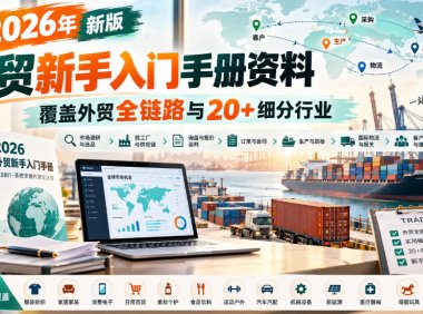 2026年新版外贸新手入门手册资料，覆盖外贸全链路与20+细分行业