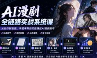 AI漫剧全链路实战系统课|原创小说、智能剧本、精准分镜、统一画风、成片剪辑、账号变现实操教学