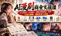 AI漫剧商业实战课:从小说选材、自写剧本、智能分镜到角色一致性、生图生视频、剪辑发布与变现