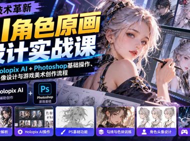 AI角色原画设计实战课:掌握Holopix AI+Photoshop基础操作、角色头像设计与游戏美术创作流程