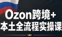 Ozon跨境+本土全流程实操课