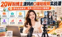 20W粉博主潇妈的口播短视频实战课,9节实战教学,普通人轻松拍出口播爆款