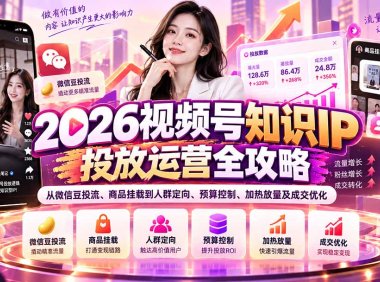 2026视频号知识IP投放运营全攻略：从微信豆投流、商品挂载到人群定向、预算控制、加热放量及成交优化