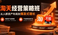 淘天经营策略班,从人群资产布局到爆发式增长,独家资产运营模型,产品矩阵实战打法