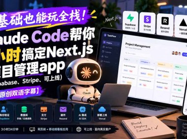 零基础也能玩全栈!Claude Code帮你3小时搞定Next.js项目管理app(Supabase、Stripe、可上线