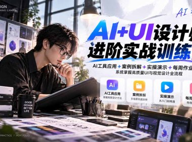 【无水印】AI+UI设计师进阶训练营-第4期:AI工具应用+案例拆解+实操演示+作业点评,掌握高质量UI与视觉设计全流程