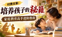 付费文章:培养孩子的秘籍,家庭教育高手进阶指南