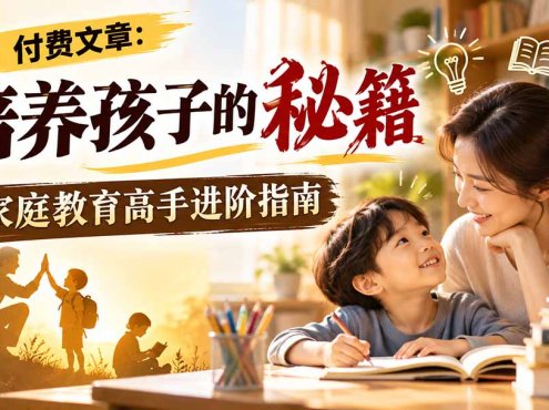 付费文章：培养孩子的秘籍，家庭教育高手进阶指南