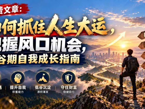 付费文章：如何抓住人生大运，把握风口机会，低谷期自我成长指南