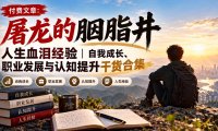 付费文章:屠龙的胭脂井人生血泪经验|自我成长、职业发展与认知提升干货合集