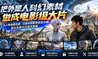 把外星人科幻素材做成电影级大片:从人物场景还原、AI剧本拆解到动态分镜、镜头衔接与沉浸式剪辑